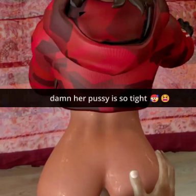 fortnite, fortnite: battle royale, snapchat, ruby (fortnite), ass, ass focus, ass grab, ass shake, ass up, bed, big penis, breasts, breasts out, clothed, clothed sex