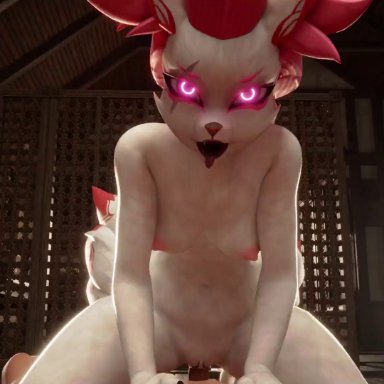 epic games, fortnite, kimiko five-tails, teemoty, ananl, anthro, ass, breasts, canine, canis, clothing, coerced, fellatio, female, female penetrated