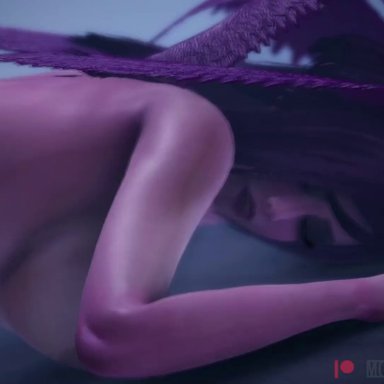 league of legends, riot games, morgana, monarchnsfw, 1boy1girl, 1girl1boy, 1girls, areolae, ass, big breasts, doggy style, large breasts, male penetrating, male penetrating female, male/female