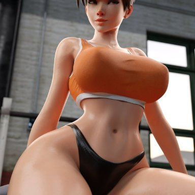 activision, blizzard entertainment, overwatch, overwatch 2, lena oxton, tracer, smitty34, 1girls, ass, big ass, big breasts, breasts, bust, busty, chest