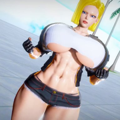 dragon ball, dragon ball fighterz, dragon ball gt, dragon ball heroes, dragon ball super, dragon ball super super hero, dragon ball xenoverse, dragon ball z, honey select, illusion soft, android 13, android 18, fulanox34, 1boy, 1girls