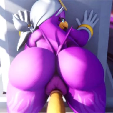 sega, sonic (series), sonic riders, sonic the hedgehog (series), miles prower, tails the fox, wave the swallow, vulkyasha, anthro, ass, big butt, big penis, duo, female, from behind position