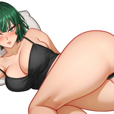 one-punch man, fubuki (one-punch man), cetta (cettadvd), 1girls, ass, big ass, big breasts, blush, bottomwear, breasts, camisole, cleavage, dat ass, female, female only