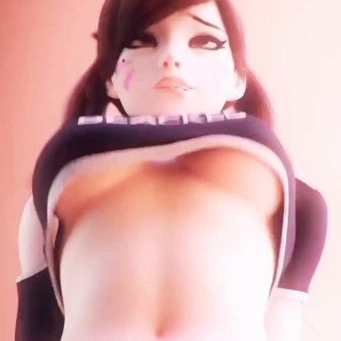 blacked, overwatch, d.va, discko, 1boy1girl, 1girls, blacked clothing, bouncing, crop top, dark-skinned male, faceless male, pleasure face, pleasured, riding, riding cock