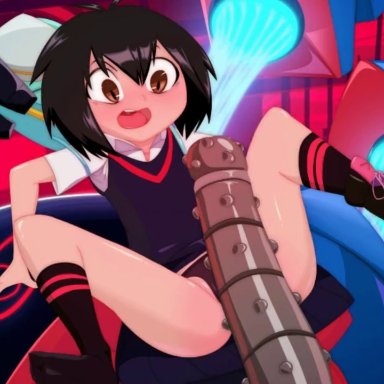 peni parker, spider-man, rumi usagiyama, spider-man: into the spider-verse, video, female, vaginal sex, has audio, peni parker (into the spider-verse), tentacle, robot, loli face, 1girls, spider girl, Sound 