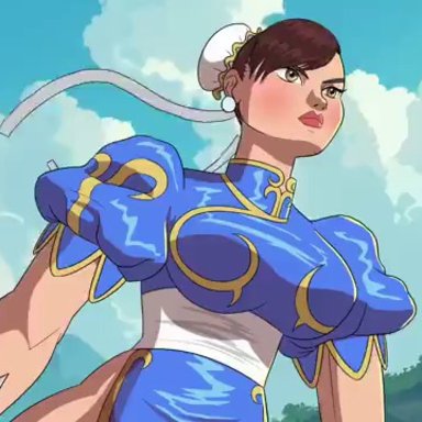 street fighter, chun-li, the naked maker, handsome, male, nude female, transformation, tagme, video