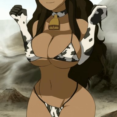 katara, cow print