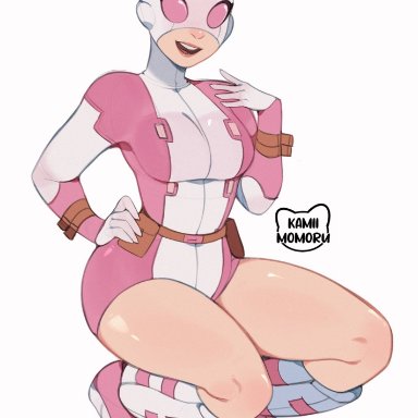 fortnite, fortnite: battle royale, gwenpool (series), marvel, marvel comics, gwen poole, gwenpool, gwenpool (fortnite), kamii momoru, solo, thick thighs