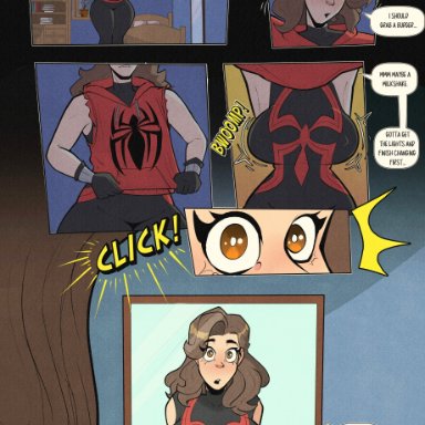 disney, marvel, marvel comics, spider-man (series), jakal63, jakalovid, female, gender transformation, male, mtf transformation, transformation, artist name, comic, english text, patreon url