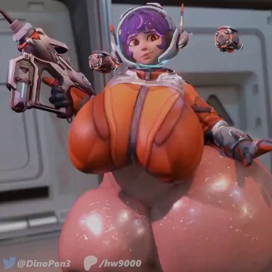 blizzard entertainment, overwatch, overwatch 2, juno (overwatch), dinopony, 1girls, ass, ass bigger than breasts, ass bigger than head, big ass, big breasts, big butt, big hipped, big hips, bouncing breasts