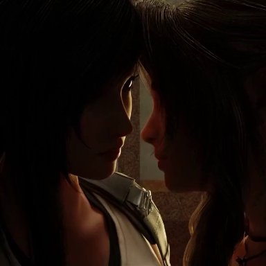 final fantasy, final fantasy vii, final fantasy vii remake, square enix, aerith gainsborough, tifa lockhart, teehee7990, 2girls, breast sucking, cunnilingus, female focus, female only, female/female, kissing, lesbian