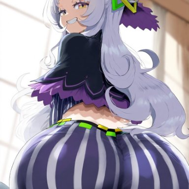 hololive, murasaki shion, ass, big ass, boner, buttjob, buttjob over clothes, erection, erection under clothes, grinding, huge ass, large ass, leaking, leaking precum, looking back