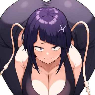 boku no hero academia, my hero academia, jirou kyouka, kyoka jiro, kyouka jirou, 1girls, arched back, bending over, female, huge ass, huge breasts, large breasts, leaning forward, massive ass, massive breasts