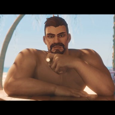 blizzard entertainment, overwatch, overwatch 2, reaper, widowmaker, midnight datura, zmsfm, 1girls, angry, ass, ass focus, back tattoo, back view, bare arms, bare breasts