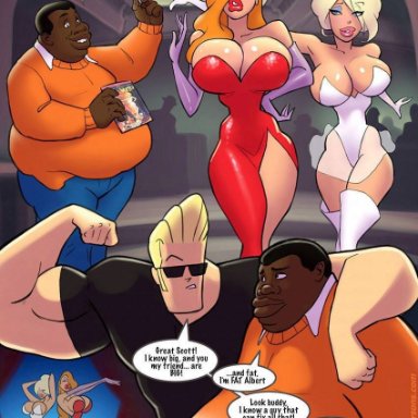 who framed roger rabbit, john persons, cool world, jessica rabbit, holli would, johnny bravo, roger rabbit, theofficialpit, fat albert, big breasts, fat man, buff male, redhead, blonde hair, transformation