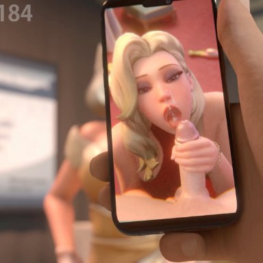 overwatch, overwatch 2, mercy, evilaudio, pixiewillow, rwt4184, areolae, big ass, big breasts, big butt, blackmail, blonde hair, blowjob, blowjob face, boobs