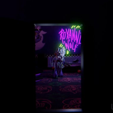 fnaf, roxanne wolf (fnaf), ulfsark3d, anal sex, ass, ass focus, butt focus, pov, pov eye contact, robot, robot girl, tail, vaginal penetration, vaginal sex, 3d