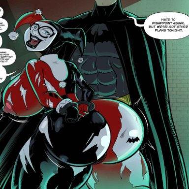 batman (series), dc, dc comics, warner brothers, batman, bruce wayne, harleen quinzel, harley quinn, harley quinn (classic), ameizing lewds, 1boy, 1boy1girl, 1girls, abs, ass