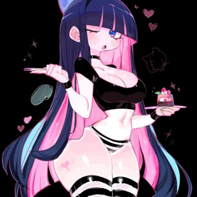 stocking anarchy, usa37107692, accessory, big ass, black, bow, breasts, bubble butt, cake, female, food, hair, panties, stockings, thick thighs