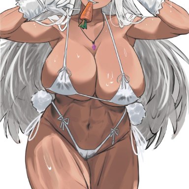 my hero academia, miruko, rumi usagiyama, nuo (fttv3255), 1girls, ass, bikini, breasts, busty, child bearing hips, curvaceous, curvy, female, female focus, female only