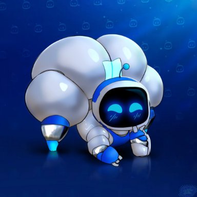 playstation, sony interactive entertainment, astro bot, stuffedfonts, 1boy, bending over, big ass, big butt, femboy, huge ass, huge butt, male only, robot, solo, solo focus