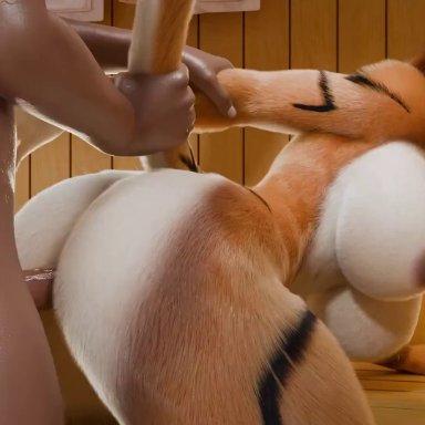 ashley (mutagen), caracal (genus), babymoon, anthro, anthro penetrated, ass, big breasts, big butt, bodily fluids, bouncing breasts, breast play, breasts, butt jiggle, caracal, cum