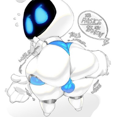 playstation, sony interactive entertainment, astro bot, goatboydraws, 1boy, anthro, anthro only, anthrofied, ass, ass focus, ass up, blue eyes, bubble ass, bubble butt, butt focus