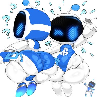 playstation, sony interactive entertainment, astro bot, goatboydraws, 1boy, 1girls, anthro, anthro only, anthrofied, ass, ass focus, ass up, blue eyes, bubble ass, bubble butt