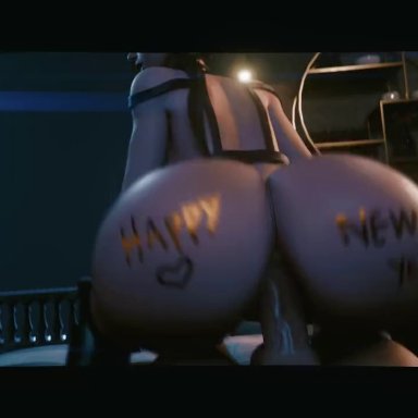 new year, spy x family, yor briar, yor forger, r2 studio, big ass, big butt, bouncing butt, large ass, large butt, naked, reverse cowgirl position, sex, vagina, vaginal penetration