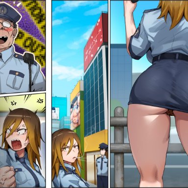 digimon, digimon story: cyber sleuth, makiko date, kunaboto, big ass, big breasts, big penis, huge ass, huge breasts, huge cock, large ass, large breasts, large penis, police, police uniform