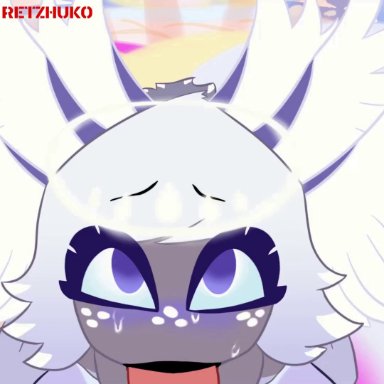 hazbin hotel, vivienne medrano, vivziepop, emily (hazbin hotel), sir pentious (hazbin hotel), jellyfishjubilee, metallicfox0, retzhuko (artist),  penis, 1boy, 1girls, angel, angel wings, black lipstick, blowjob