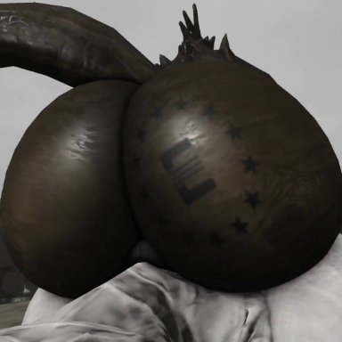 fallout, roblox, deathclaw, goris (fallout), willie piv, 2boys, anal, anal only, anal sex, anthro on anthro, anthro penetrated, ass, back view, big butt, faceless male