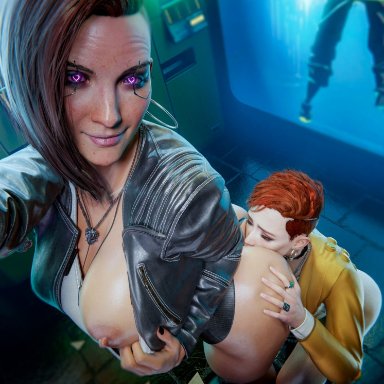 cd projekt red, cyberpunk (series), cyberpunk 2077, cyberpunk 2077: phantom liberty, aurore cassel, v (cyberpunk 2077), valerie (cyberpunk 2077), yupal, 2girls, big ass, big breasts, breasts, bust, busty, curvaceous