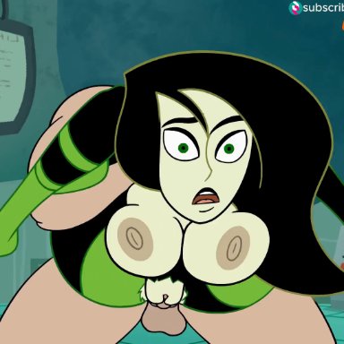 disney, kim possible, shego, learningegg, bottomwear, bouncing breasts, breasts, clothing, duo, female, human, male, male/female, mammal, not furry