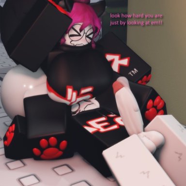 roblox, guest (roblox), robloxian, mermio, 1boy, 1girls, ass, balls, big ass, big breasts, big penis, breasts, cum, penis, 3d