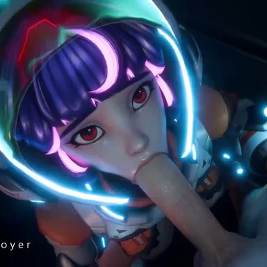 overwatch, overwatch 2, juno (overwatch), waifu enjoyer, 1boy, 1girls, blowjob, fellatio, helmet, light skin, light-skinned female, light-skinned male, oral, oral penetration, oral sex