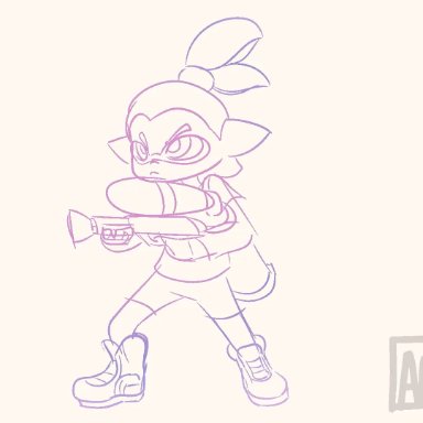 splatoon, inkling, inkling boy, inkling girl, cami gz, camigz, absorption vore, ass bigger than breasts, ass bigger than torso, ass expansion, bottom heavy, breast expansion, burp, burping, digestion