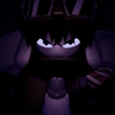 roblox, robloxian, etherealrr34, 2boys, blowjob, bottomless, deepthroat, femboy, gay, oral, pov, saliva, yaoi, 3d, animated