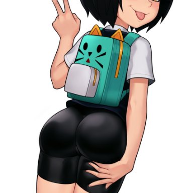 marvel, marvel comics, sony pictures animation, spider-man (series), spider-verse, peni parker, loodncrood, 1girl, 1girls, 2023s, aged up, ahoge, ass, ass focus, backpack