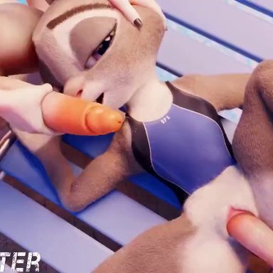 disney, zootopia, judy hopps, wigfritter, anthro, anthro on anthro, anus, ass, breasts, erection, fur, furry, grey body, grey fur, interspecies