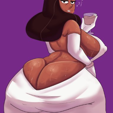 steven universe, priyanka maheswaran, tool01k, backless dress, backless outfit, big ass, big breasts, dress, huge ass, looking at viewer, looking back, milf