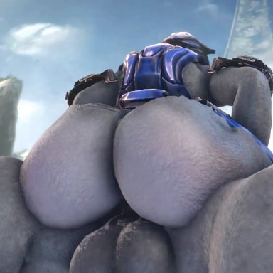 halo (series), microsoft, xbox game studios, sangheili, rayhuma, 1femboy, 2boys, abs, alien, anal, anal sex, armor, ass, ass jiggle, ass shake