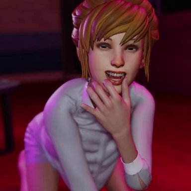 life is strange, kate marsh, nathan prescott, 3eeq, 1girls, anus, being recorded, bent over, blonde hair, blowjob, breasts, cowgirl position, crawling, doggy style, drunk