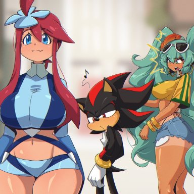 nintendo, pokemon, pokemon bw, sega, sonic (series), sonic the hedgehog (series), vocaloid, brazilian miku, gym leader, hatsune miku, huuro (pokemon), shadow the hedgehog, skyla (pokemon), ryousakai, :3