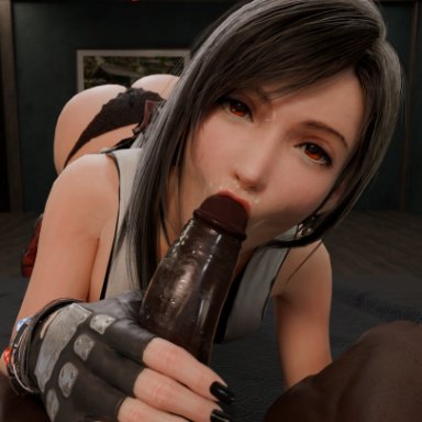 final fantasy, final fantasy vii, final fantasy vii remake, square enix, tifa lockhart, shaddoll x, :&gt;=, 1boy, 1boy1girl, 1female, 1girls, 1male, bed, bedroom, bedroom sex