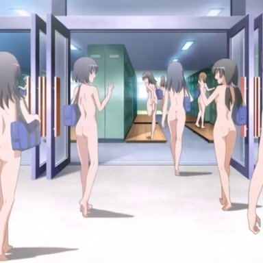 to love-ru, to love-ru darkness, fujisaki aya, kotegawa yui, kujou rin, momioka risa, run elsie jewelria, sawada mio, tenjouin saki, 6+girls, anime screenshot, ass, bag, barefoot, blush